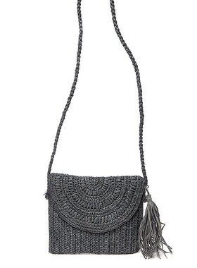 【美国奥莱】直发 Mar Y Sol Naomi 拉菲草单肩包 - 灰色