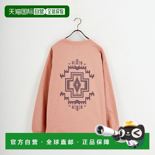 1h可退 日本直邮PENDLETON男装宽松背后印花长袖T恤 半透明感速干