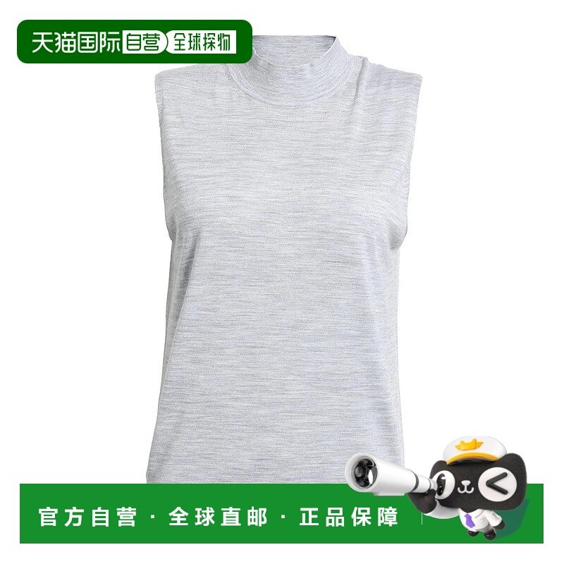 1h可退 香港直邮潮奢 THEORY 希尔瑞 女士 无袖毛衣 grey灰色 舒