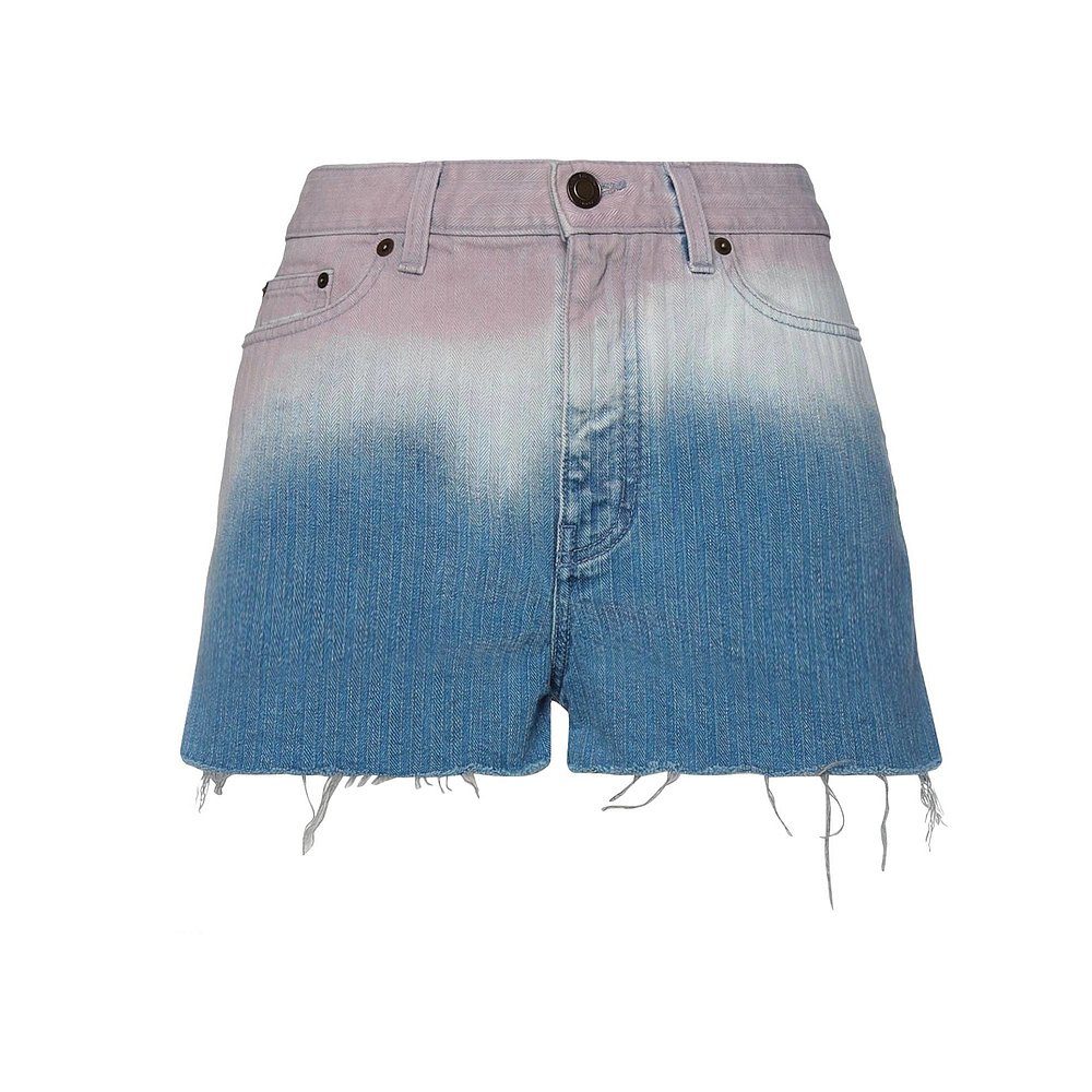 Saint Laurent 圣罗兰 女士 牛仔短裤 blue蓝色 舒适时尚