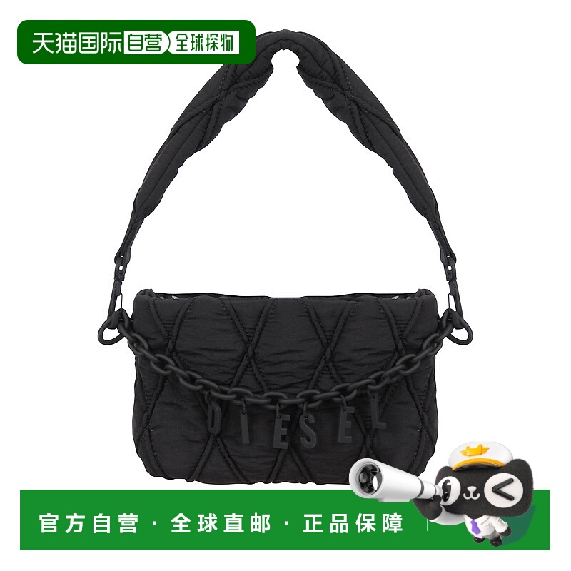 1h可退 香港直邮DIESEL 女士手拿包 X10286P8048T8013 SS2025 黑