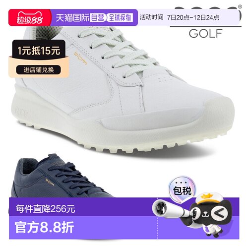 日本直邮ECCO BIOM HYBRID Lace 女士防水无钉高尔夫球鞋100573）