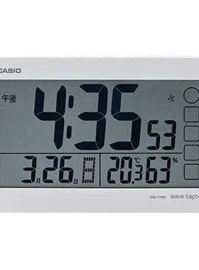 Casio卡西欧 闹钟 电波白色自动亮数码带灯DQL-170NJ-7JF