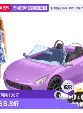 【日本直邮】Mattel美泰 变装玩偶 芭比娃娃/紫色汽车 HBY29