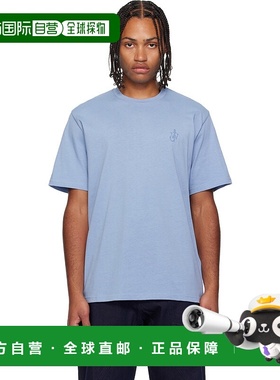 1h可退 香港直邮J.W. Anderson 男士 蓝色 Embroidered Anchor T