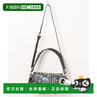 1h可退 日本直邮Desigual 德诗高  女士中型牛仔风印花斜挎包 25W
