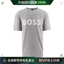 Boss雨果博斯男士 香港直邮Hugo 059 T恤灰色字母logo印花50483774