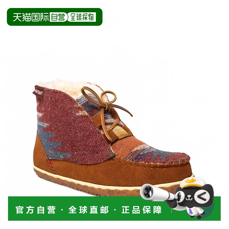 自营minnetonkaWomen's Torrey Laceup Booties In Brown Multi -