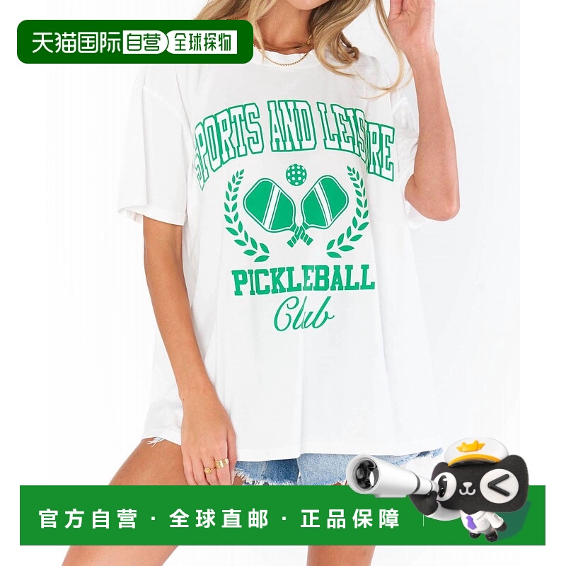 自营 show me your mumu机场皮克贝尔俱乐部白色T恤 美国奥莱直发