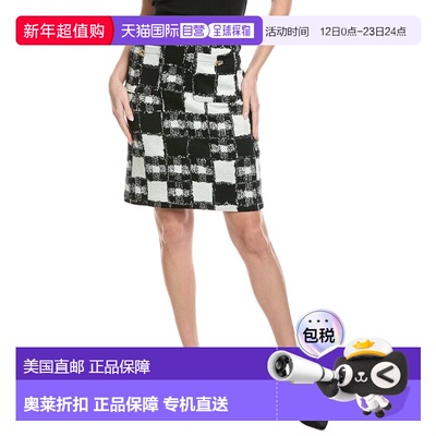 自营Joseph Ribkoff Printed Midi Skirt - black 美国奥莱直发