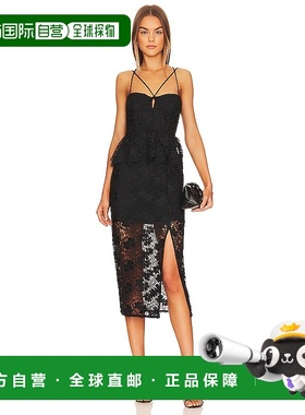 香港直邮Lpa 女士 Madonna 蕾丝束腰中长连衣裙 LPD776F22