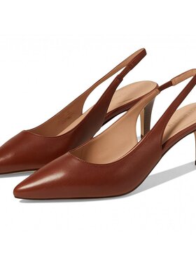 Cole Haan Vandam 露跟高跟鞋 65 毫米 深色 Cuoio 皮革