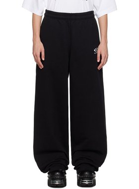 潮奢 Vetements 维特萌 女士 黑色 Oval Logo 运动裤 UA66SP600BW
