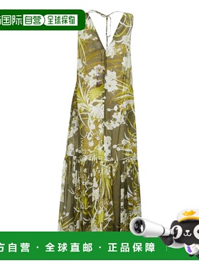 1h可退 香港直邮MaxMara 麦斯玛拉 女士 花朵无袖层叠连衣裙 2516