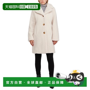 奶油色 自营Ellen 带凹口衣领 夏尔巴泰迪熊外套 美国 Tracy女式