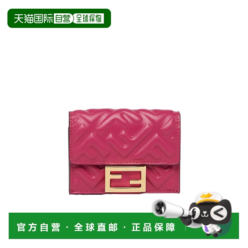 香港直邮Fendi 紧凑型三折Baguette皮夹 8M0395AAJD卡夹羊皮