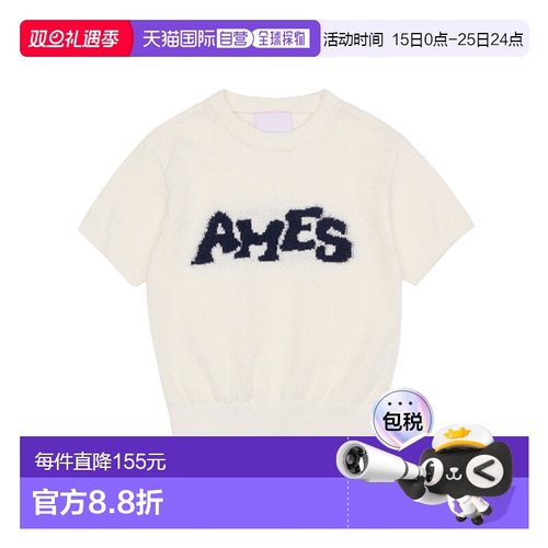 韩国直邮Ames Worldwide 女士毛针织衫AM2FSFK600AIV新款羊毛