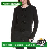 black 自营Endless 美国奥莱直发 Trim Cardigan Rose Bow