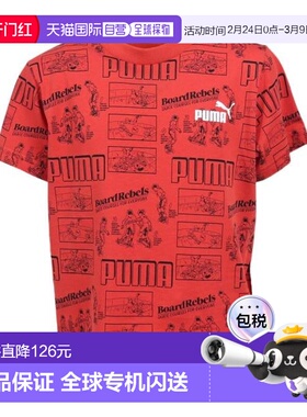 日本直邮PUMA 少年款 Mid 90S AOP 半袖T恤 [687845 15] 红色