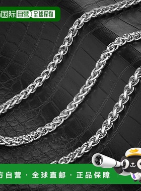 自营Crucible Los Angeles 抛光不锈钢 6 毫米 Spiga 小麦链 - 18