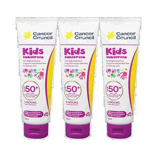 澳大利亚直邮Cancer Council茜茜尔儿童防晒霜滋润110ml3支装正品