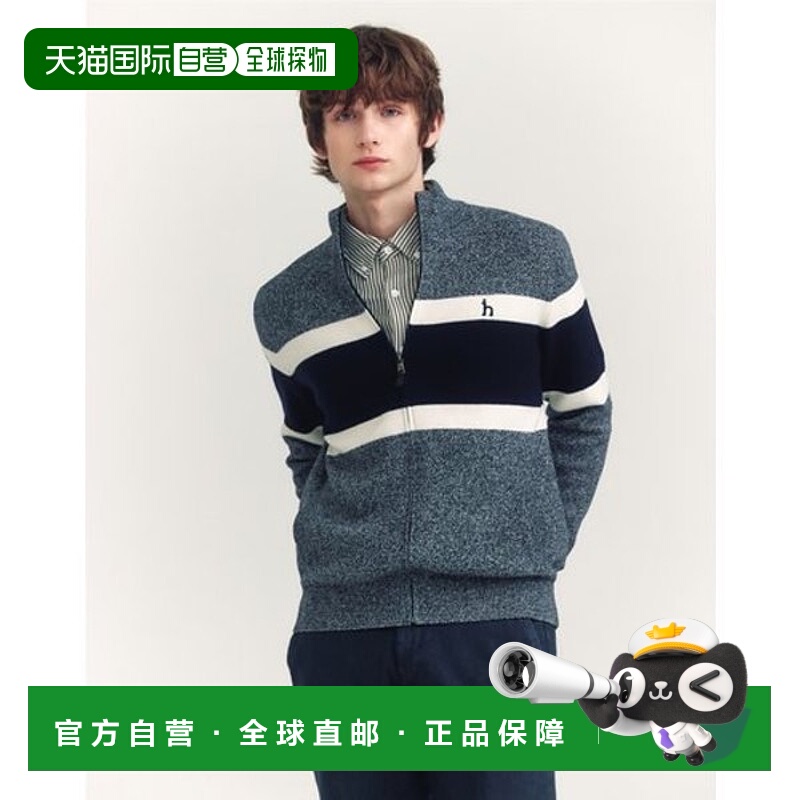 韩国直邮HAZZYS Hedges 男士 [Steady Sellers] 深蓝色配色羊毛拉