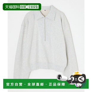 1h可退 日本直邮THROW by SLY 女装 宽松半拉链纯棉连帽卫衣 秋冬