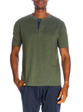 unsimply stitched【美国奥莱】直发 短袖 3 扣亨利衫 - 石南绿