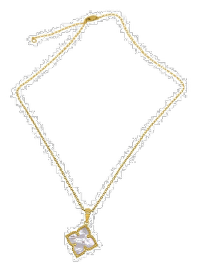 自营 Adornia Flower Mother of Pearl 项链金白色-白色 美国奥莱