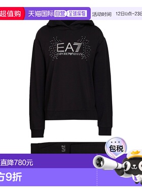 1h可退 香港直邮潮奢 Ea7 女士 Outfit 运动运动装 black黑色 舒