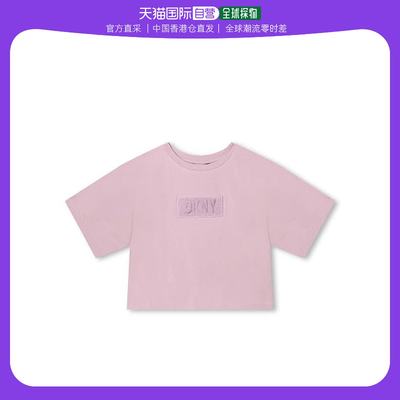 香港直邮潮奢 Dkny 女童DKNY TS Jn34 方形徽标上衣童装