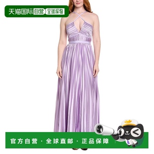 美国奥莱直发服饰 紫色 自营 amur阿穆尔诺丽Halter礼服
