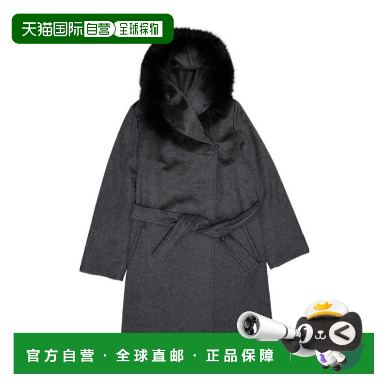 【99新未使用】香港直邮Max Mara 毛领连帽大衣 6086325906
