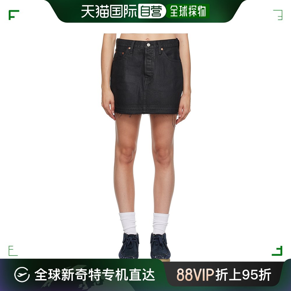 香港直邮潮奢 Levi'S 李维斯 女士黑色 Icon 牛仔短裙 女装/女士精品 半身裙 原图主图