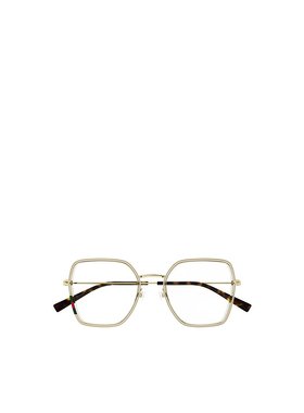 GUCCI 女士眼镜 GG1850O003 SS2025 白色 几何平光镜