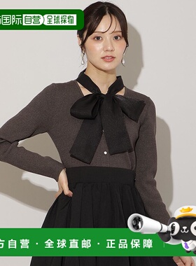 1h可退 日本直邮WILLSELECTION 女装 蝴蝶结装饰 网纱针织上衣 半