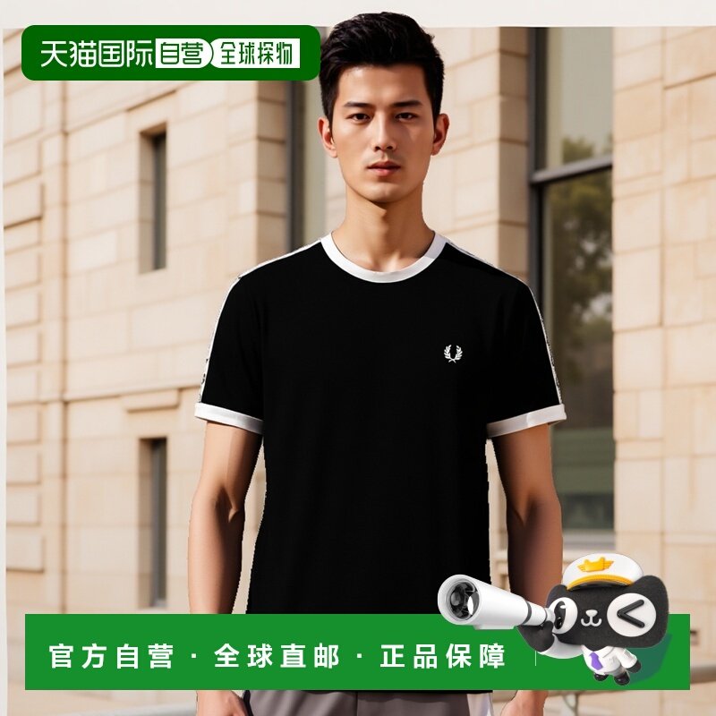 日本直邮 FRED PERRY 男式 Taped Ringer T恤 M4620 SS24 TAPED R