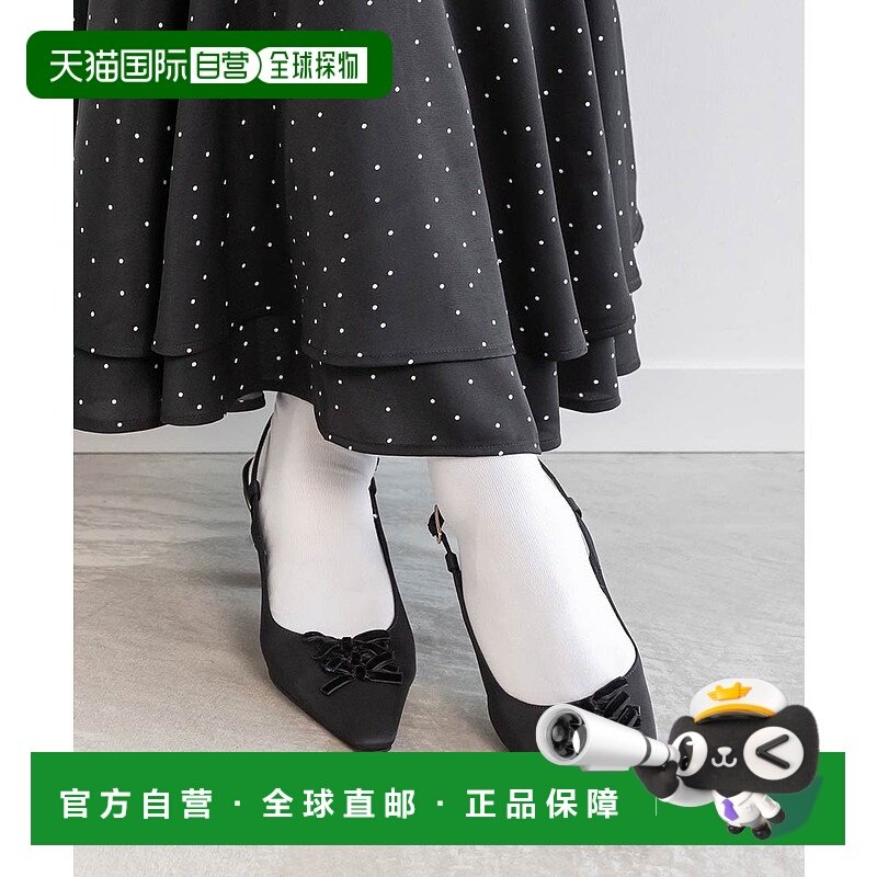 日本直邮RANDA 迷你丝带背带女鞋 高跟鞋 黑色RA041BW016831