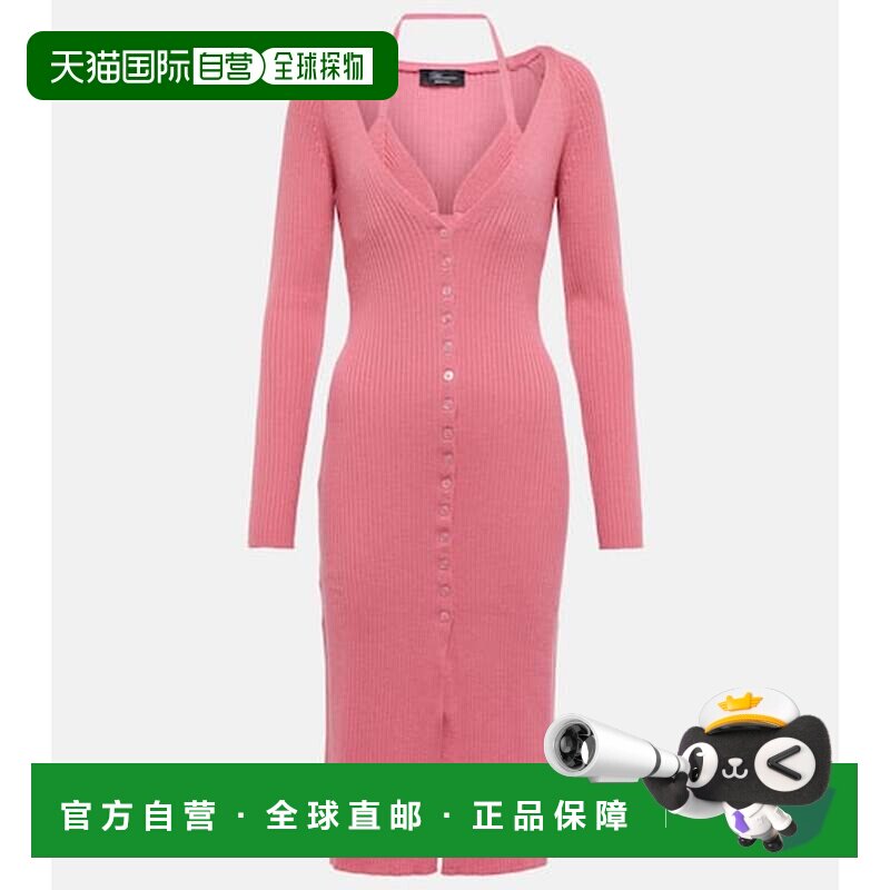 1h可退 香港直邮Blumarine 蓝色情人 女士 dress 罗纹羊毛文胸 00