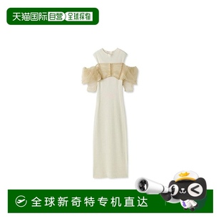 女士 日本直邮日潮 罗纹针织连衣裙 Snidel SWNO24124 薄纱短上衣