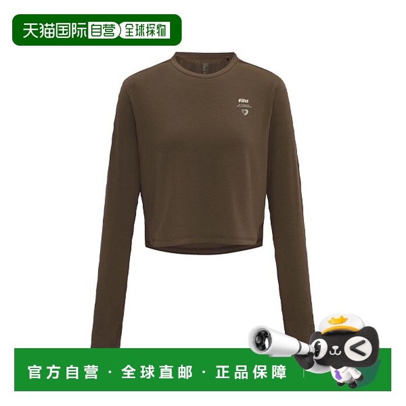 韩国直邮FILA [新款] 惠拉女式速干半截长袖 T 恤 FM2FS253RL02F0
