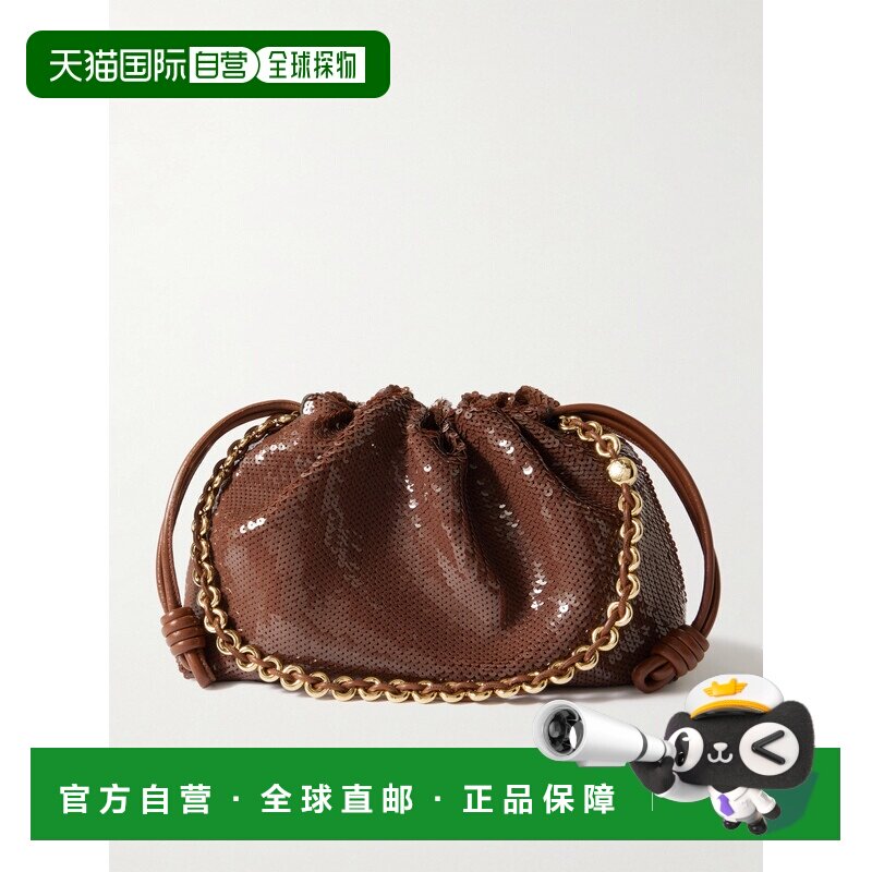 1h可退 香港直邮LOEWE 罗意威 女士 Flamenco 亮珠片皮革手包 A41