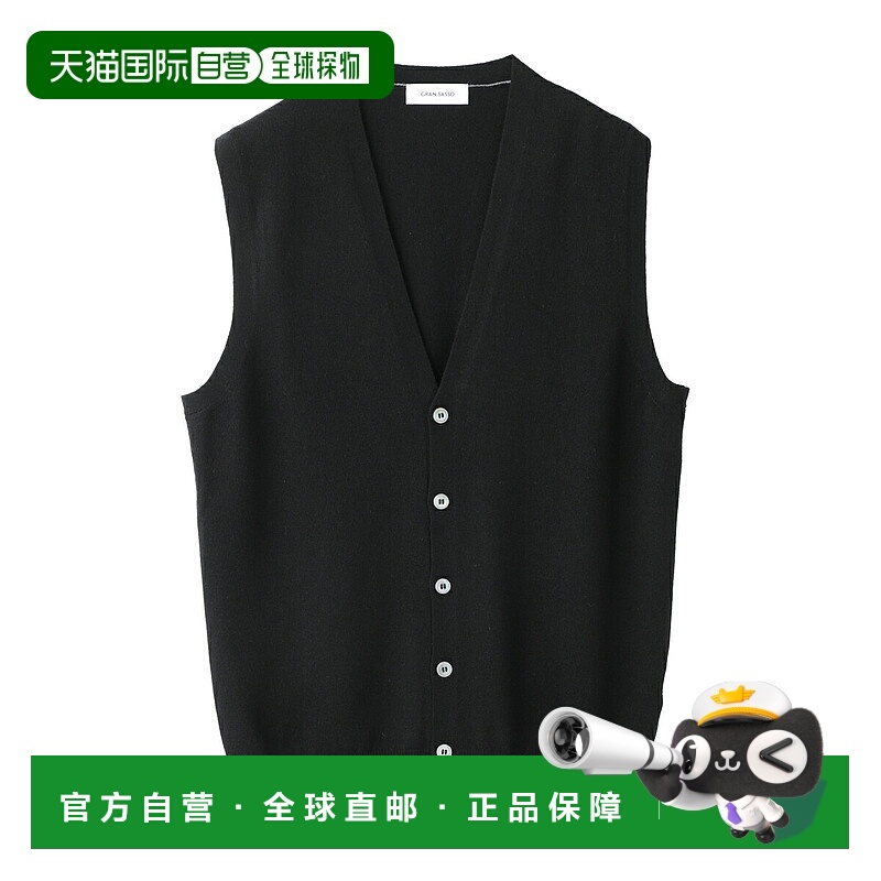 日本直邮Gran Sasso 男士黑色针织背心58194 19695 099 [2025AW]