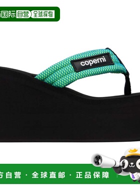 香港直邮Coperni 女士 黑色 & 绿色 Wedge 凉鞋 COPSH09F6077