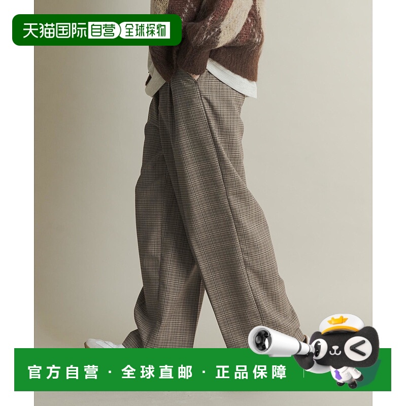 1h可退 日本直邮SENSE OF PLACE 男装 格伦格纹单褶宽松西裤 AAA7