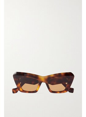 潮奢 LOEWE 罗意威 女士 玳瑁纹板材猫眼太阳镜 LW40036I