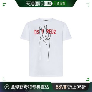 S74GD1160 香港直邮DSQUARED2 T恤 100 白色男士 S23009