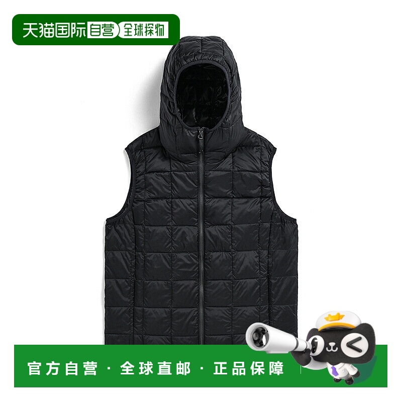 日本直邮TAION 连帽双拉链羽绒背心XL 码黑色TAION-006WZ