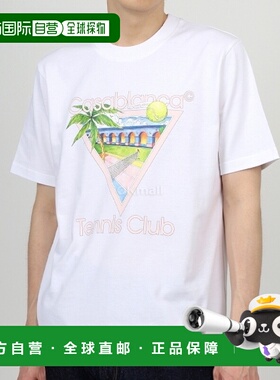韩国直邮Casablanca 网球俱乐部图标短袖T恤 2024年春季 UMPS24-J