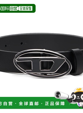 1h可退 香港直邮潮奢 Diesel 迪赛 女士 黑色 B -1dr 25 腰带 X09